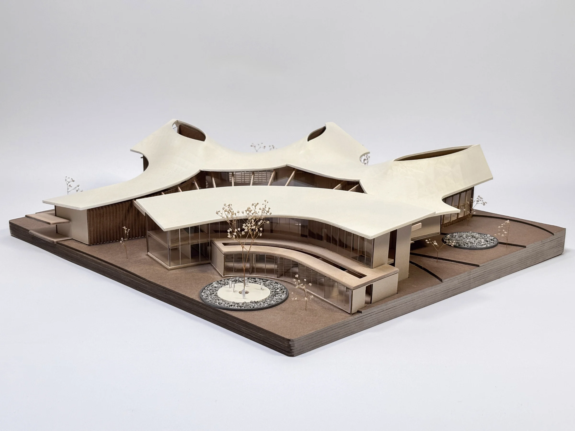 Physical architecture model viewed from above